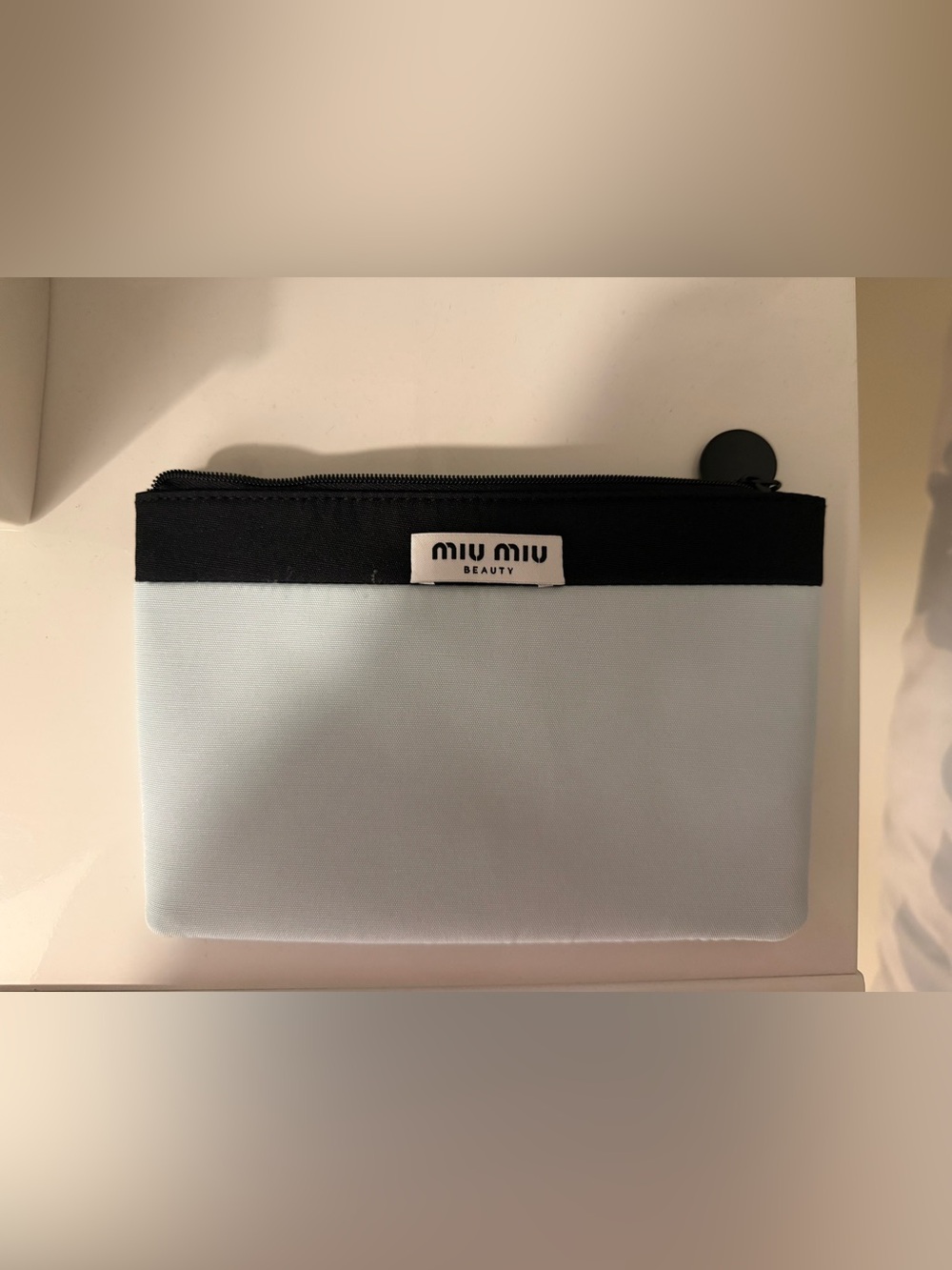 Miu Miu Beauty Light Blue & Black Pouch